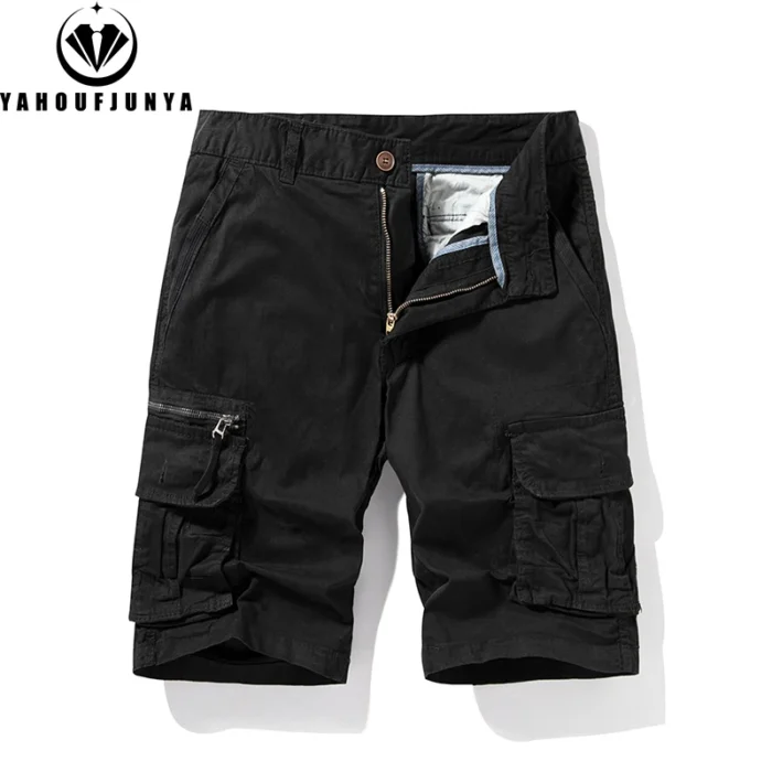 2025 Summer Men Shorts Loose Multi-Pocket Overalls Shorts men Cotton Comfortable Button Outdoor Casual Sports Beach Pants Tops – Bild 4