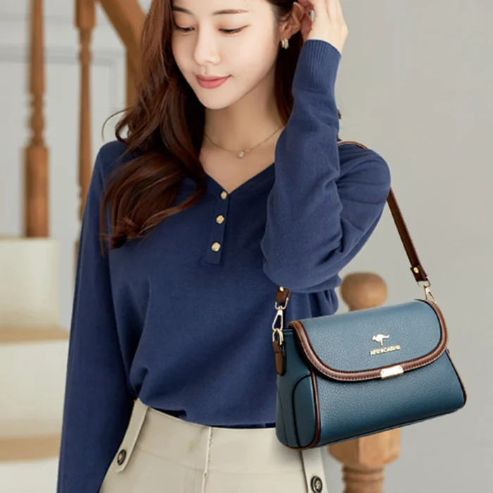 Solid Color High Quality Leather Small Shoulder Bagsfor Women 2024 New Messenger Bags with StrapDesigner Crossbody Bag Sac AMain – Bild 26