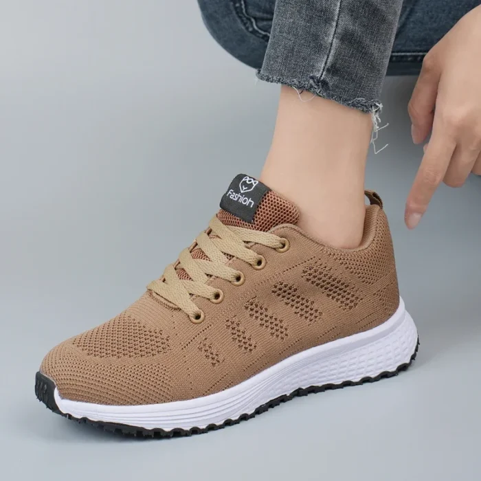 Women's Flat Shoes Solid Color Mesh Breathable Casual Shoes Spring and Summer Anti Slip Wear-resistant Tennis Women Sports Shoes – Bild 16