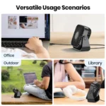 TOPK 4Inch USB Mini Portable Fan for Camping,3 Speeds Quiet Desk Table – Bild 6