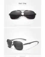 Herren Sonnenbrille in Gun/Gray, modische Design, UV-Schutz, langlebiges Material, perfekt für Outdoor-Aktivitäten.