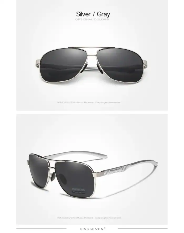 Erstklassige Sonnenbrillen von KINGSEVEN in Silber/ Grau – Perfekt für stilbewusste Menschen, die Schutz und Mode vereinen.