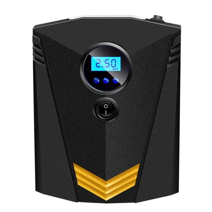 2. Hochwertiger Luftkompressor mit digitaler Anzeige und Druckregler, ideal für professionelle Reifen- und Luftdruckanwendungen.