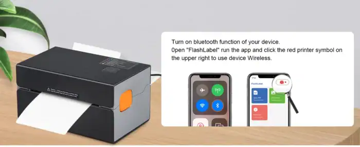 Drucker mit Bluetooth-Funktion für drahtloses Drucken, ideal für moderne Büros und Heimarbeitsplätze, kompatibel mit verschiedenen mobilen Geräten.