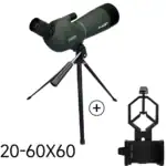 Fernrohr mit flexiblem Stativ und Montagesystem, ideal für Astronomie und Naturbeobachtungen, 20-60x60 Vergrößerung, perfekt für Hobbyastronomen und Outdoor-Enthusiasten.