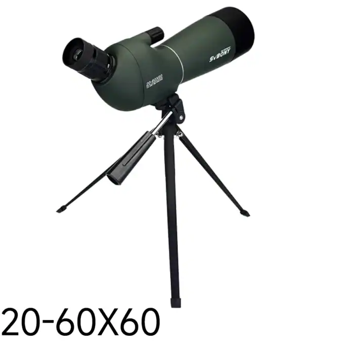 Fernglas mit 20-60-facher Vergrößerung, ideal für Naturbeobachtungen und Astronomie, auf stabilem Stativ montiert, hochwertiges optisches Zubehör für klare Bilder und detaillierte Sicht.