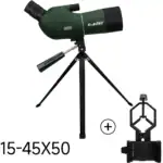 Fernglas mit Stativadapter und Montagesystem, ideal für Naturbeobachtungen und Astronomie, in Grünton, Modell 15-45X50.