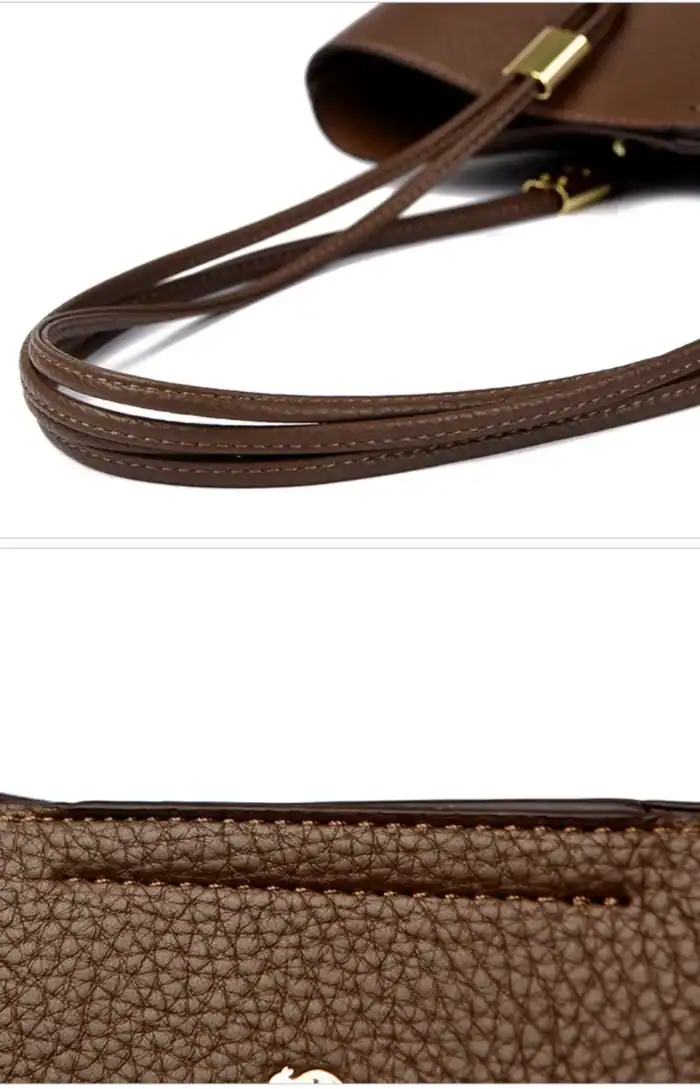 Lederhandtasche mit goldenen Details und verstellbarem Tragegurt, ideal für elegante Anlässe und den Alltag. Hochwertiges Material, kombiniert Funktionalität mit Stil. Perfekt für modebewusste Frauen.