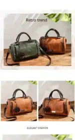 Lederhandtaschen im Retro-Design, vielseitig und stilvoll, perfekt für elegante Outfits.