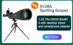 Hochwertiges SV28A Spotting-Teleskop mit Desktop-Stativ und Smartphone-Adapter, ideal für Naturbeobachtung und Astronomie.