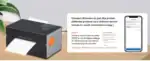 Drucker, der drahtlos verbunden wird, um Papier zu drucken und zu scannen, mit Smartphone-Anleitung für einfache Einrichtung.