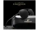 Hochwertige KingSeve Sonnenbrille mit schwarzem Rahmen und dunklen Gläsern, stilvoll verpackt in einer eleganten Brillenfassung. Perfekt für Fashion- und Sonnenbrillenliebhaber, ideal für den täglichen Gebrauch.