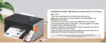 Hochwertiger Etikettendrucker für professionelle Beschriftungen und Versandetiketten, kompatibel mit Smartphones und Computern, ideal für Büro und Logistik.