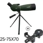 Fernrohr mit Tripod und Handmontage für Hobby und Astronomie, leistungsstarkes Teleskop 25-75x70, ideal für Beobachtungen von Natur, Himmel und Landschaften, bei OutletLite günstig erhältlich.