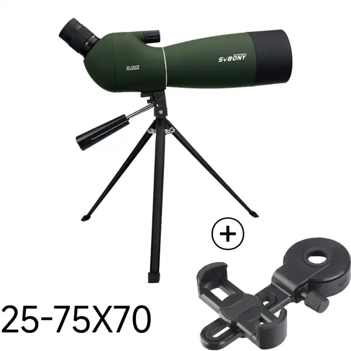 Fernrohr mit Tripod und Handmontage für Hobby und Astronomie, leistungsstarkes Teleskop 25-75x70, ideal für Beobachtungen von Natur, Himmel und Landschaften, bei OutletLite günstig erhältlich.