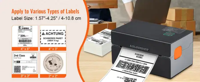 Drucker für Etiketten und Versandetiketten erhältlich, ideal für Unternehmen. Hochwertiger Etikettendruck für verschiedene Versand- und Produktetiketten. Optimale Lösung für effizientes Etikettieren.