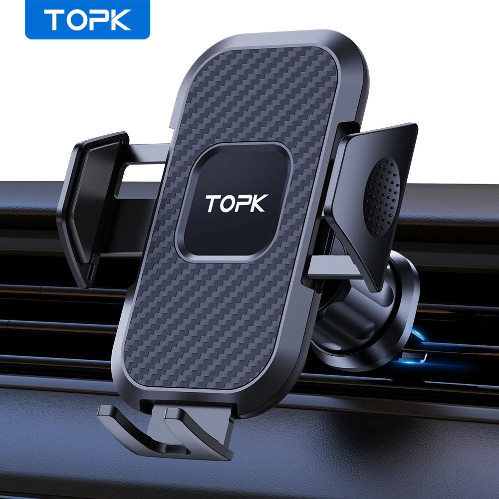 Sbbc24be6d97946ccb41232ca99490a29a.webp TOPK Auto-Handyhalterung Lüftungsgitter 360° – stabiler Halt – Bild 1