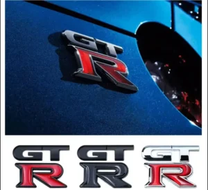 GTR Emblem Aufkleber als metallisches Auto Badge