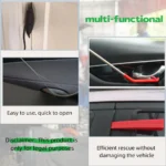 Auto Türöffnungsset mit Luftkeilpumpe und J-Haken – Bild 2