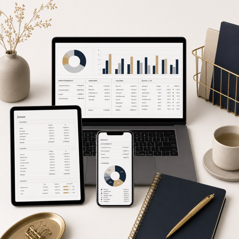 Digitaler Haushaltsbuch-Planer