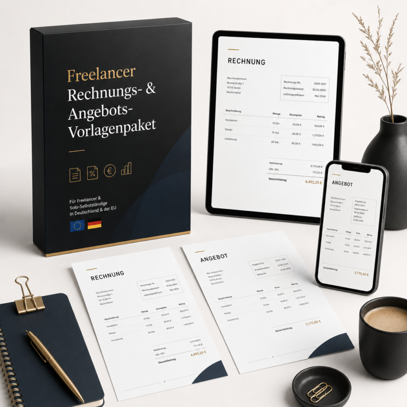 Freelancer Rechnungs- & Angebots-Vorlagenpaket