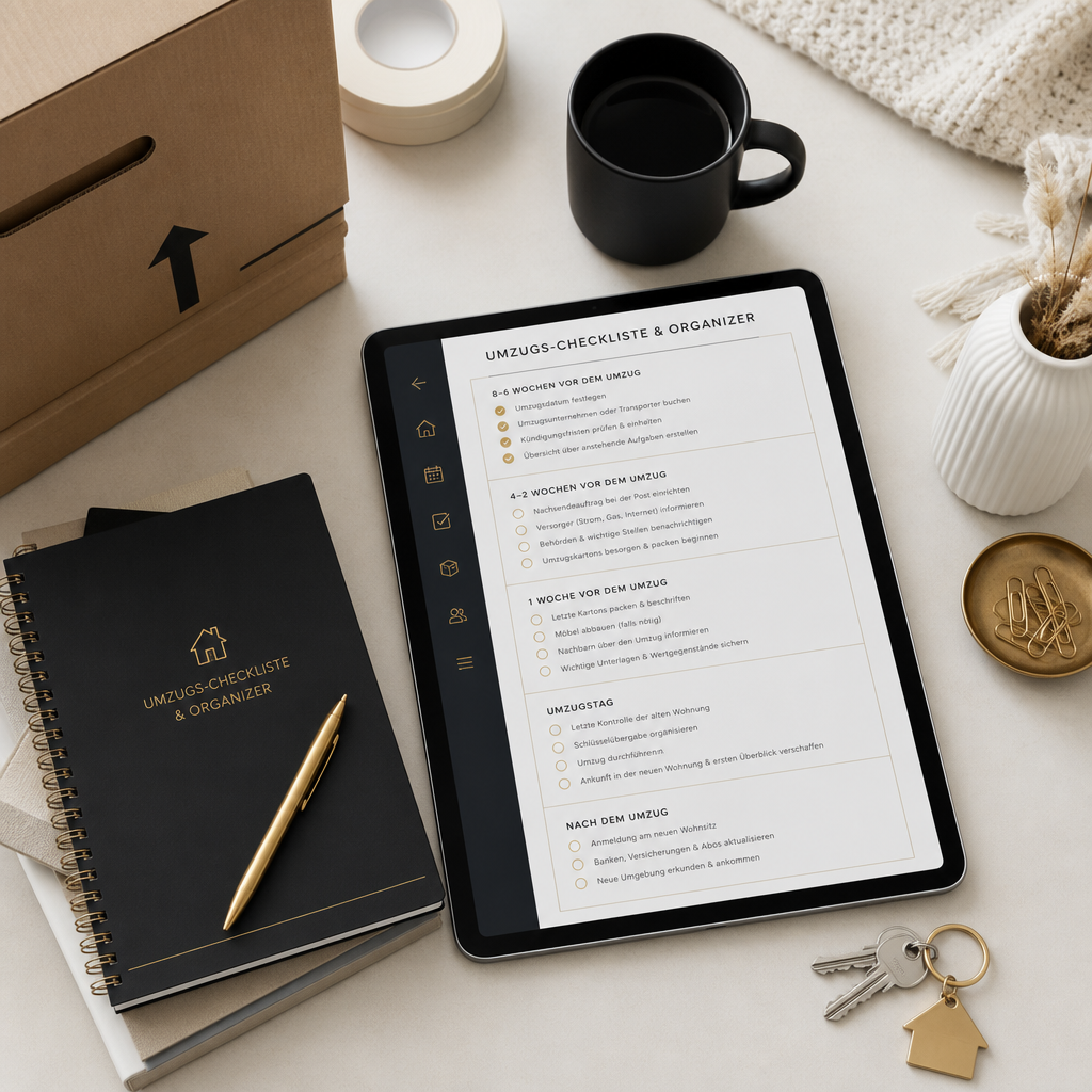 Umzugs-Checkliste & Organizer