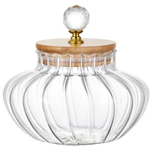 1 PCS Hochborosilikat Streifenversiegeltes Glas, Küchenlagerbehälter, Kaffeebehälter, Kaffeeaufbewahrungsbehälter