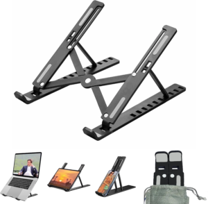 Laptop Ständer Notebook Tisch Halter Tablet Halterung Faltbar 7 Winkel Stabil Aluminium Laptop Stand Halterung Tragbar Halter 8 Zoll