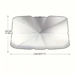 Auto-Sonnenschutz für die Frontscheibe – faltbarer UV-Schutz, silberbeschichtet - Image 2