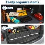 Faltbare Kofferraum-Aufbewahrungsbox mit herausnehmbarem Trenner – wasserabweisender Organizer - Image 3