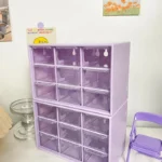 Schreibtisch-Organizer mit 9 Fächern – transparente Aufbewahrungsbox – Bild 5
