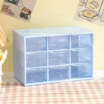 Schreibtisch-Organizer mit 9 Fächern – transparente Aufbewahrungsbox – Bild 8