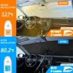 Auto-Sonnenschutz für die Frontscheibe – faltbarer UV-Schutz, silberbeschichtet - Image 4