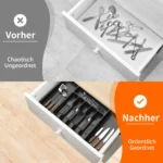 Ausziehbarer Besteck-Organizer für Schubladen – verstellbar, 6–8 Fächer – Bild 5