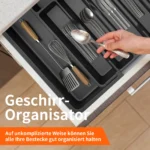 Ausziehbarer Besteck-Organizer für Schubladen – verstellbar, 6–8 Fächer – Bild 4