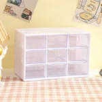 Schreibtisch-Organizer mit 9 Fächern – transparente Aufbewahrungsbox – Bild 9