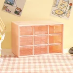 Schreibtisch-Organizer mit 9 Fächern – transparente Aufbewahrungsbox – Bild 12