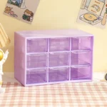 Schreibtisch-Organizer mit 9 Fächern – transparente Aufbewahrungsbox – Bild 10