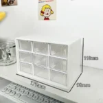 Schreibtisch-Organizer mit 9 Fächern – transparente Aufbewahrungsbox – Bild 6