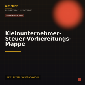 Kleinunternehmer-Steuer-Vorbereitungs-Mappe