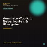 Vermieter-Toolkit: Nebenkosten & Übergabe