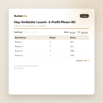 Etsy-Verkäufer Launch- & Profit-Planer-Kit
