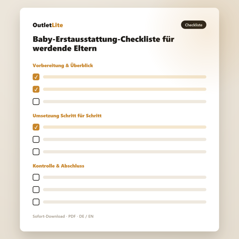 Baby-Erstausstattung-Checkliste für werdende Eltern