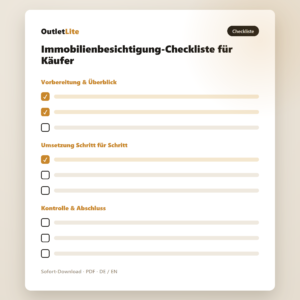 Immobilienbesichtigung-Checkliste für Käufer