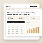 Kleinunternehmer-Steuer-Vorbereitungs-Mappe (Excel & PDF) – DE & EN