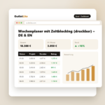Wochenplaner mit Zeitblocking (druckbar) – DE & EN