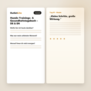 Hunde-Trainings- & Gesundheitstagebuch – DE & EN