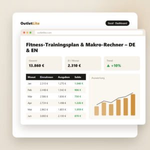 Fitness-Trainingsplan & Makro-Rechner – DE & EN