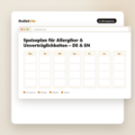 Speiseplan für Allergiker & Unverträglichkeiten – DE & EN