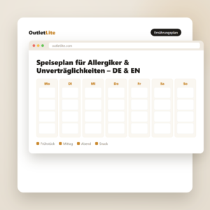 Speiseplan für Allergiker & Unverträglichkeiten – DE & EN